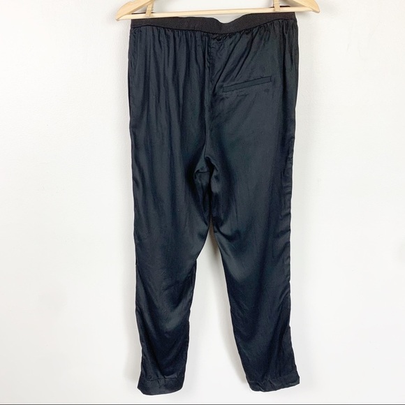 L'AGENCE Tuxedo Stripe Elastic Waist Pull On Joggers Pants Slim Leg Pockets XS - Picture 9 of 12